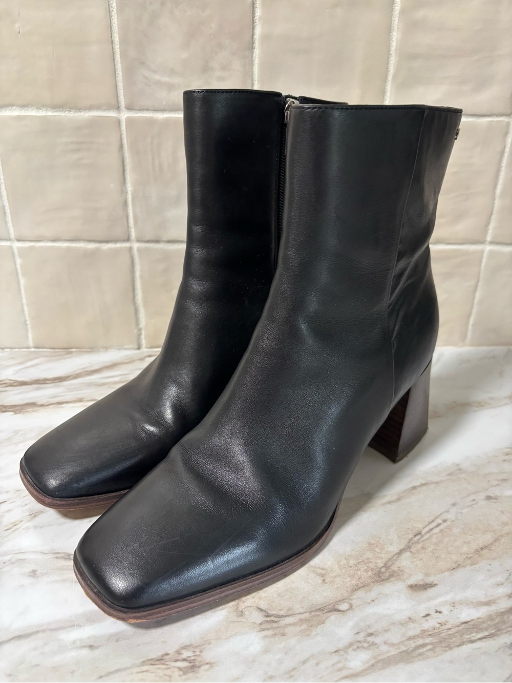 Calvin Klein Women's Broma Square Toe Tapered Heel Booties. Size 7.5